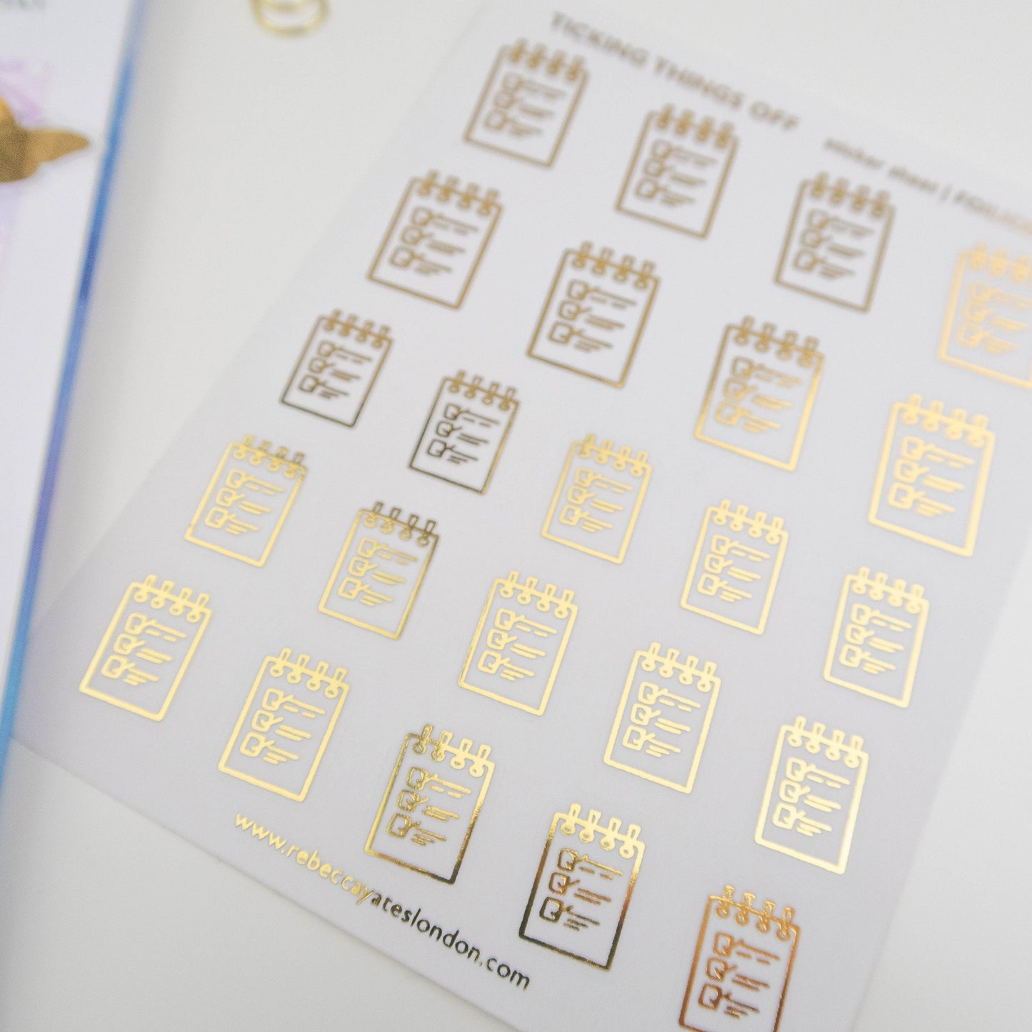 TICKING THINGS OFF - FOILED PLANNER STICKERS