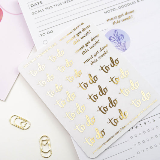 TO DO - FOILED PLANNER STICKERS